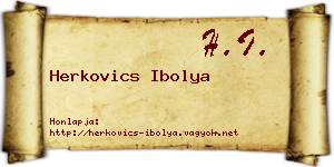 Herkovics Ibolya névjegykártya